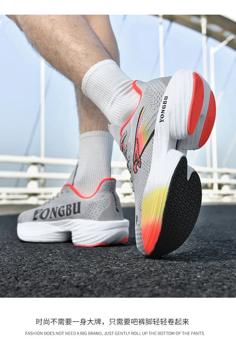 Giày Chạy Bộ Đệm Khí Carbon Nhẹ Êm Chân Chống Trượt