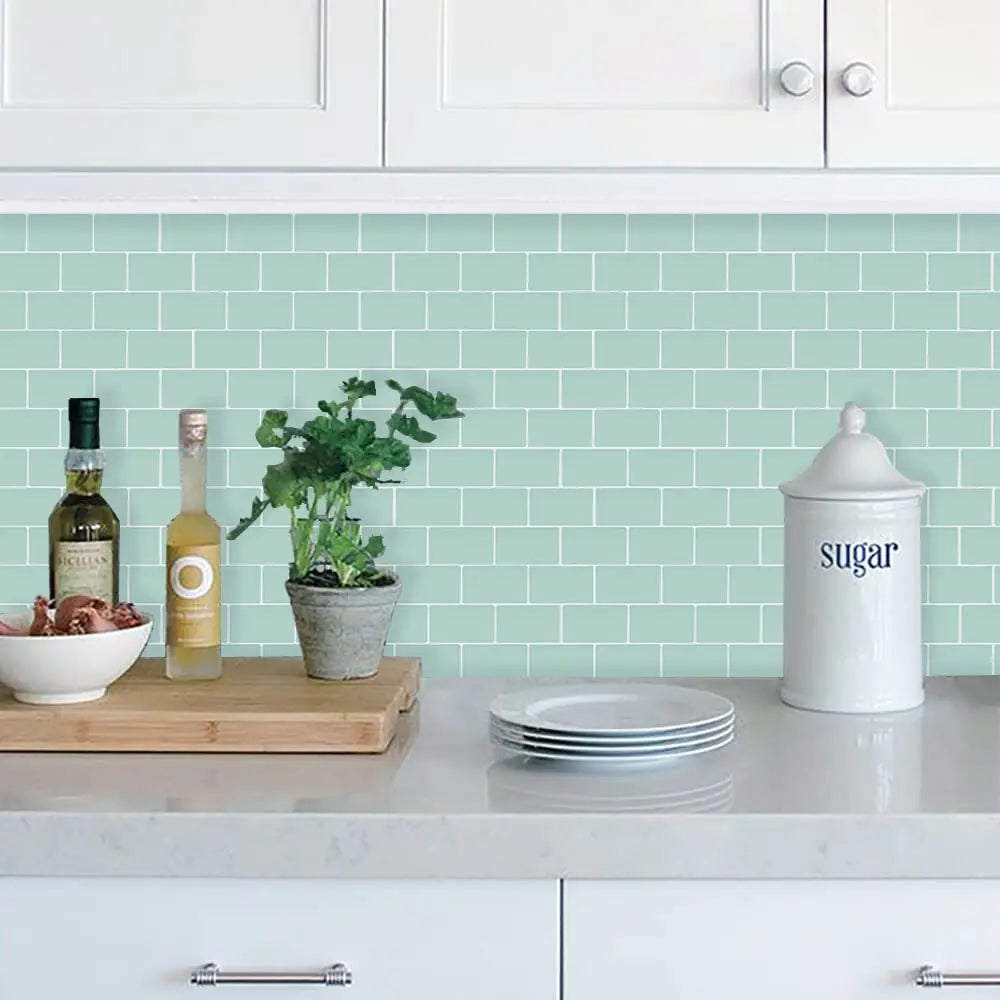 Vividtiles 3D Vinyl Waterproof Kitchen Backsplash Wall Sticker Peel and Stick Wallpaper Premium Strong Ahesive Tile Decals