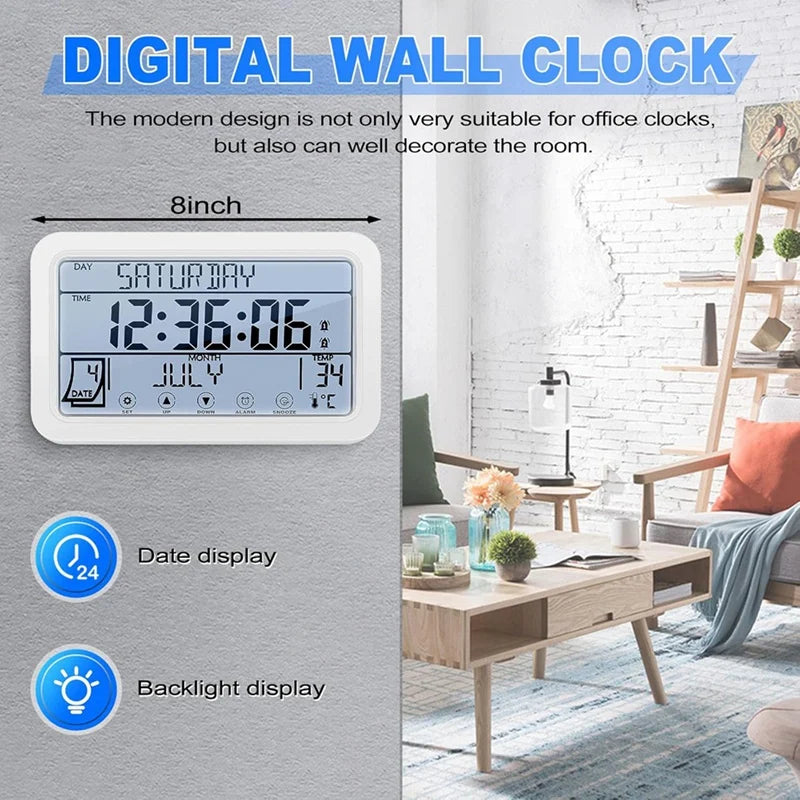 Đồng Hồ Treo Tường Số 8 Inch Đa Năng Văn Phòng Nhà