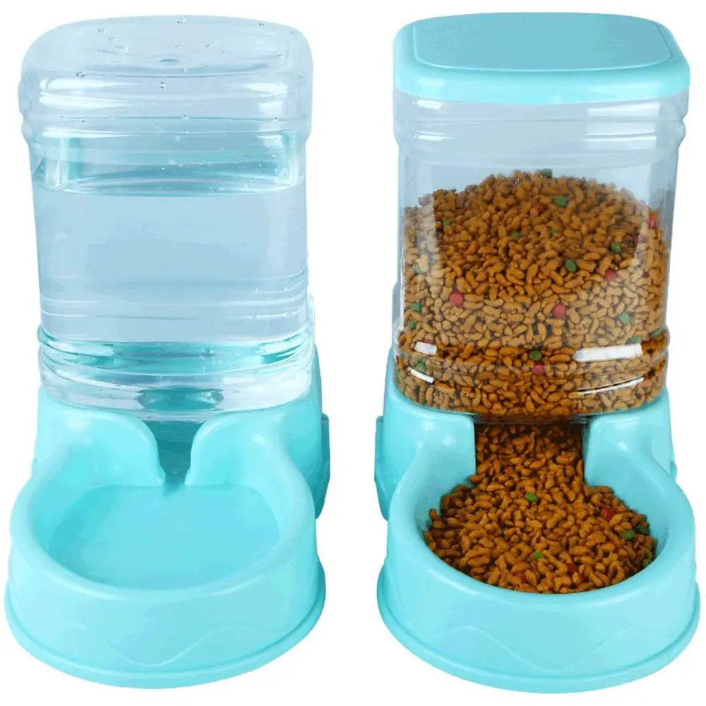 3.8L Automatic Pet Feeder Large Cat Dog Food Dispenser Water Fountain Drink Bowl - Daisan Mart