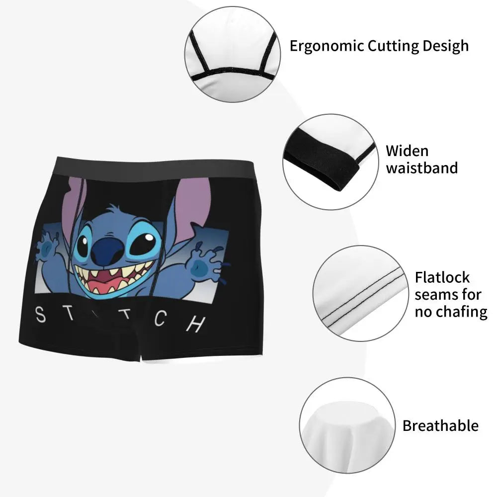 Quần Sịp Nam Lilo Stitch Thoải Mái Phong Cách Anime