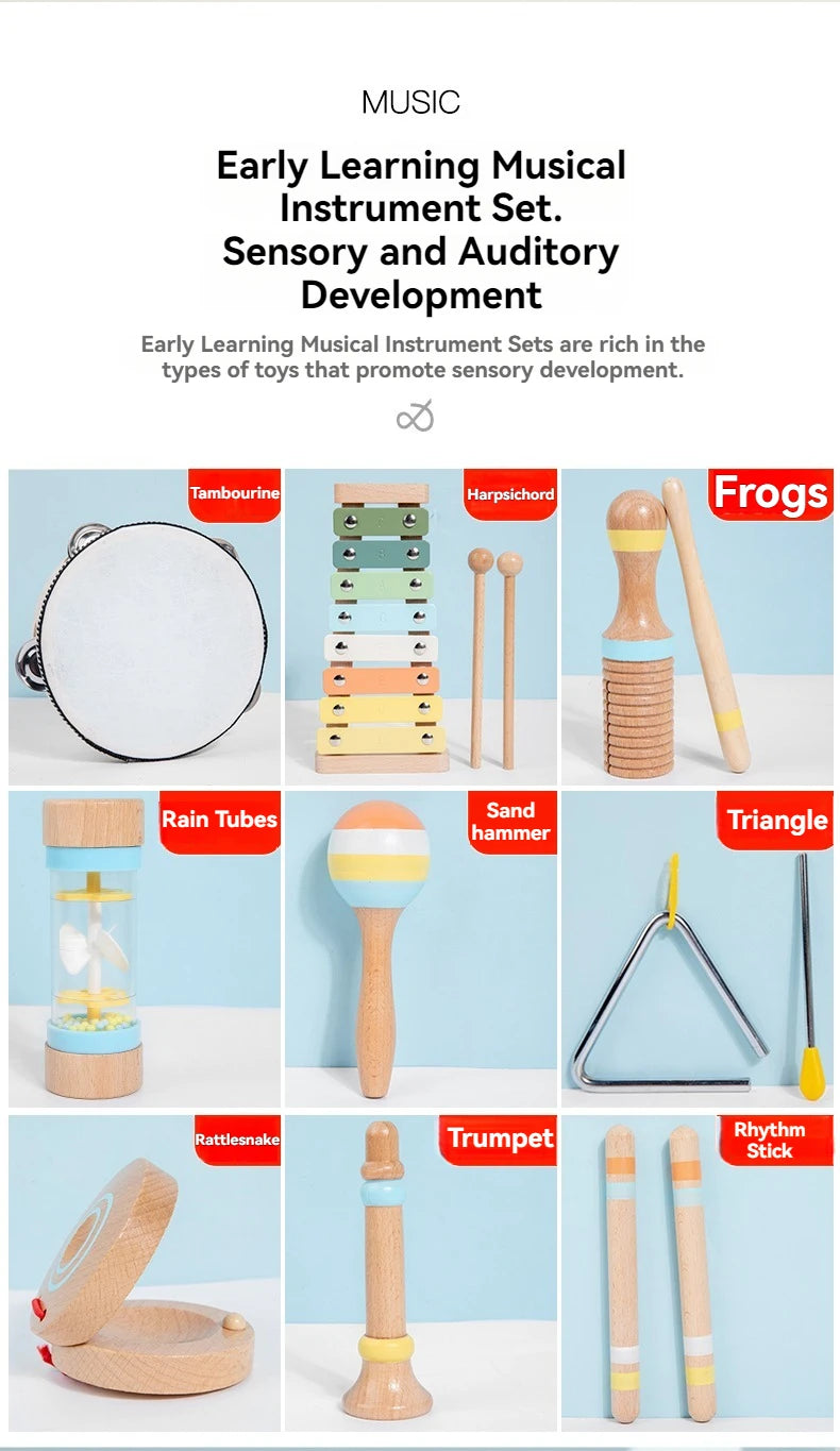 Interactive Wooden Musical Toy Set for Creative Children