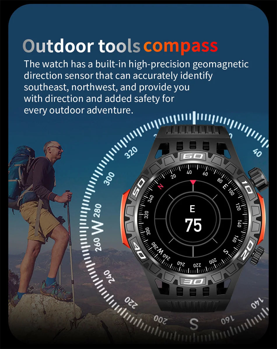 Đồng Hồ Thông Minh Nam LED, Định Vị, Chống Nước IP68