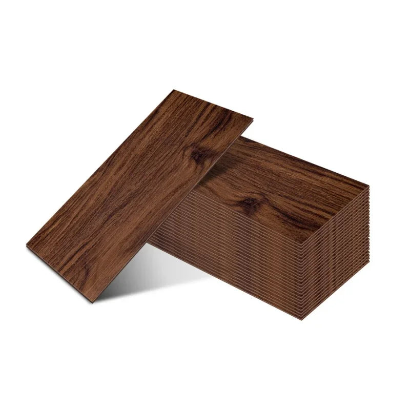 Imitation Wood Grain Self-adhesive Floor Sticker Waterproof for Kitchen Bedroom Living Room Peel and Stick Flooring Home Decor