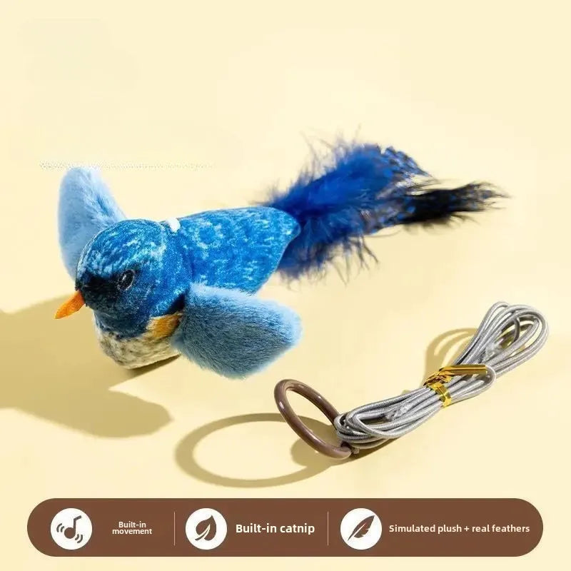 Interactive Bird Hanging Wall Toy That Makes Cats Sing and Play