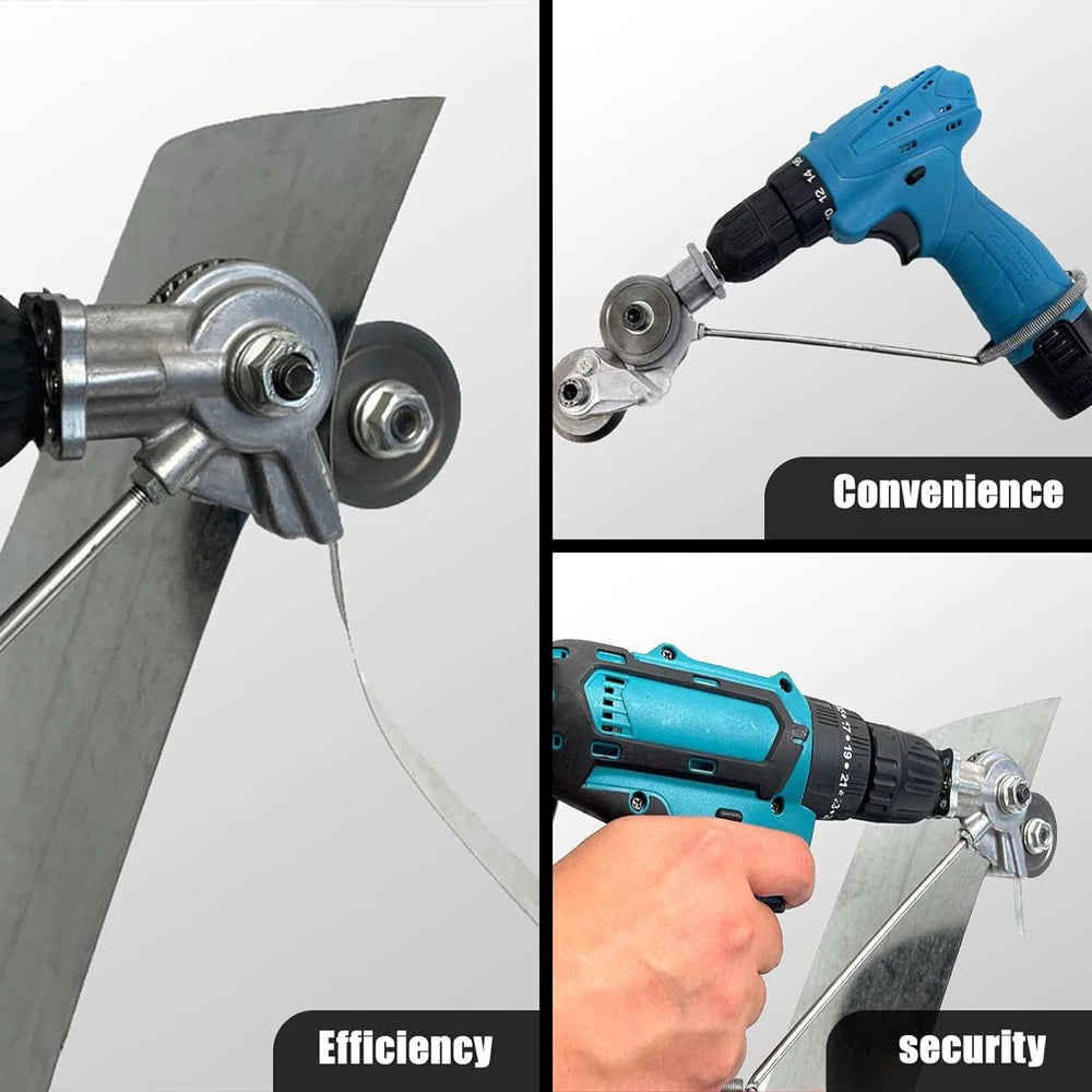 Electric Drill Plate Cutter Metal Nibbler Drill Attachment For DIY Sheet Metal Knife for Cutting Iron Steel Copper Aluminum