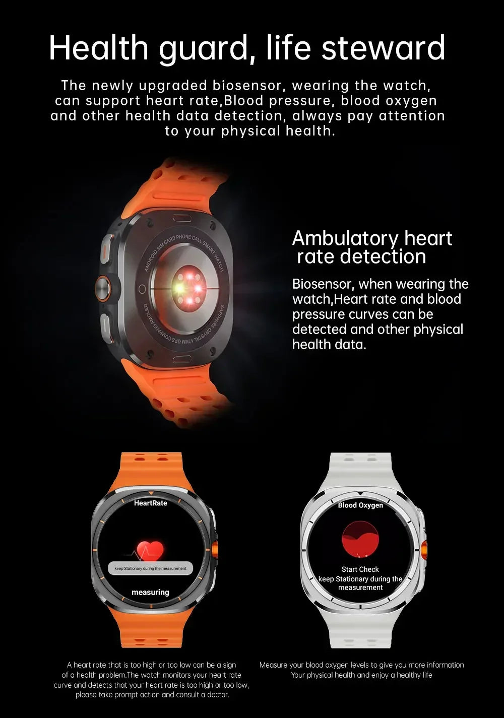 SmartWatch Ultra 5G - Màn hình AMOLED, Camera 8MP IP68