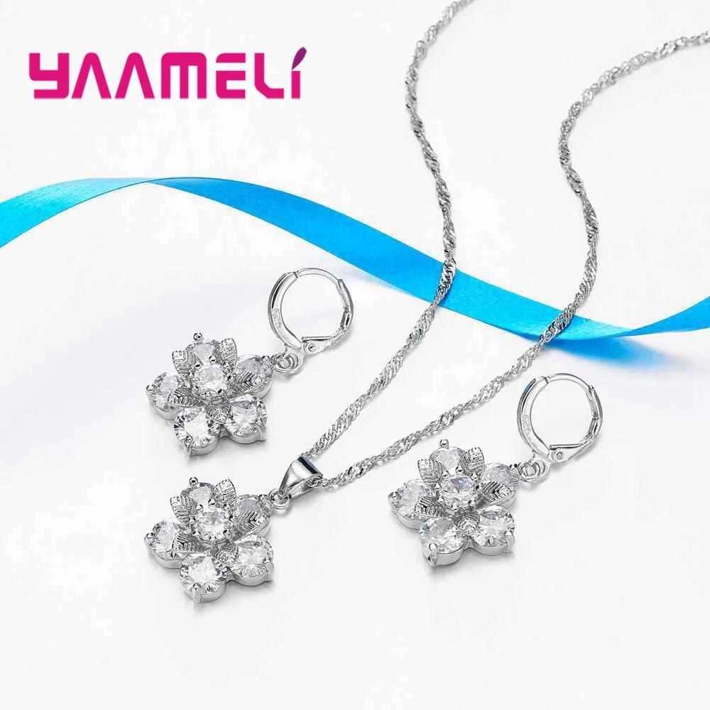 Gorgeous 925 Silver Jewelry Set for Wedding Anniversary