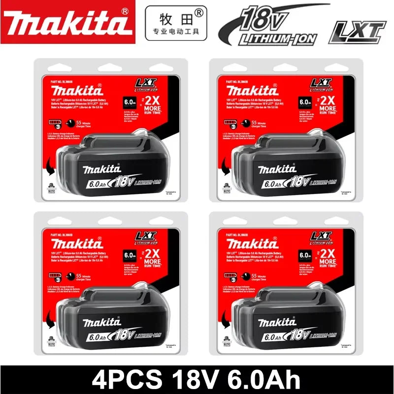 Original 100% Makita 6Ah is used for replacing lithium battery with 18V battery BL1840BL1830b BL1850BL1860BL1815.