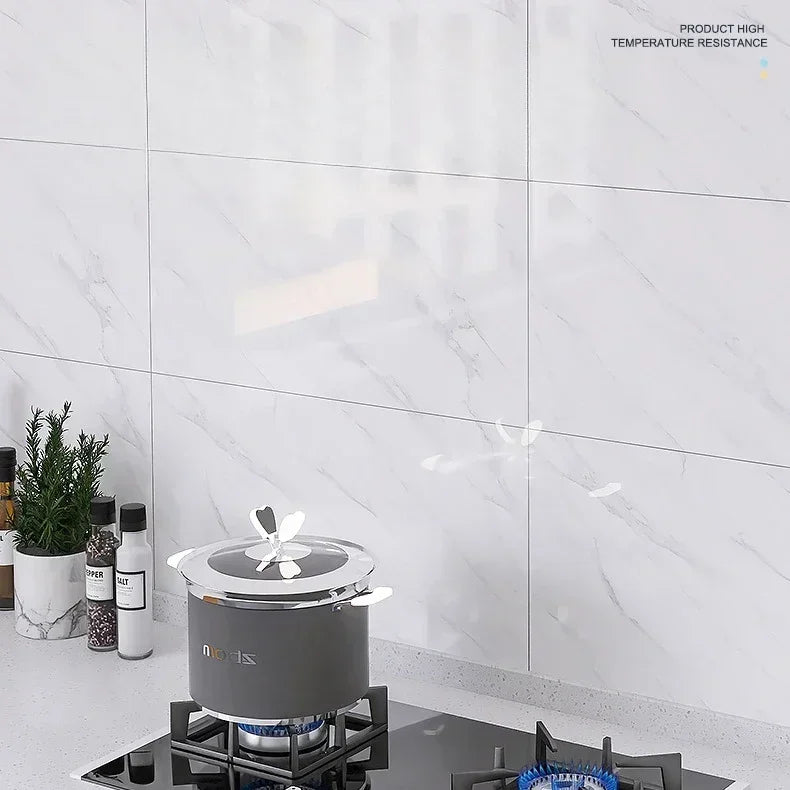 30*30CM Ins Modern European Style Simulation Tile Wall Sticker Waterproof Moisture-proof Bathroom Toilet Kitchen Wall Decoration