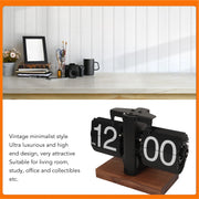 Decorative Retro Automatic Mechanical Flip Desk Clock