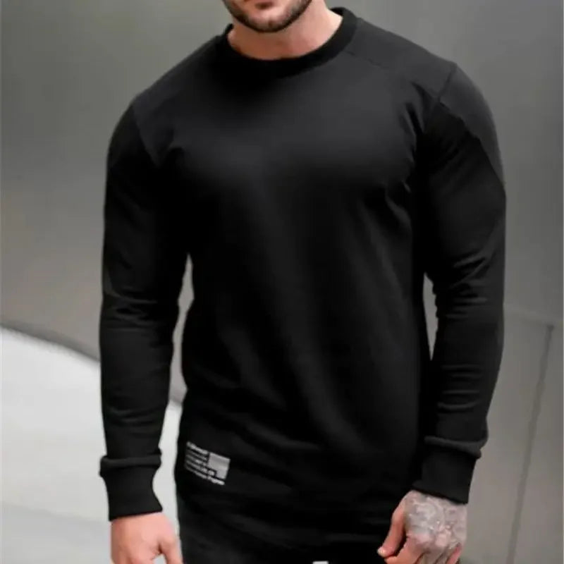 Men's Slim Fit Long Sleeve Gym T-Shirt Fashion 2025