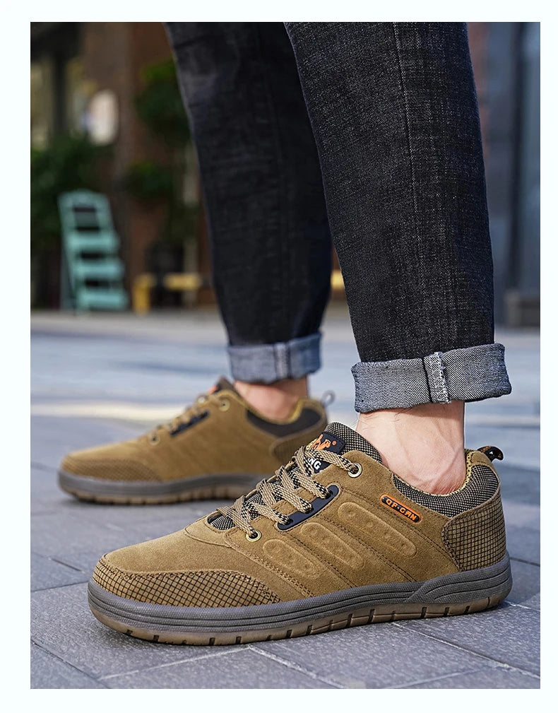 Giày Trượt Ván Nam Thu Retro Da Lộn Jeans Thời Trang