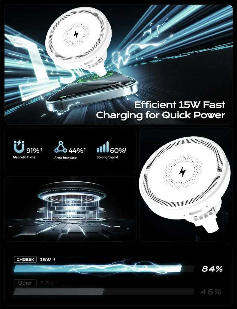 30W Car Wirless Magnetic Charger Air Outlet Phone Holder Stand For iPhone 16 15 14 13 12 Pro Max Fast Charging Cellphone Blacket