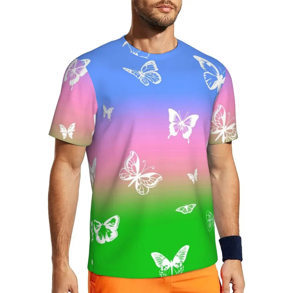 Áo Thun Nam Ombre Tím Hồng Thời Trang Hè Đầy Phong Cách