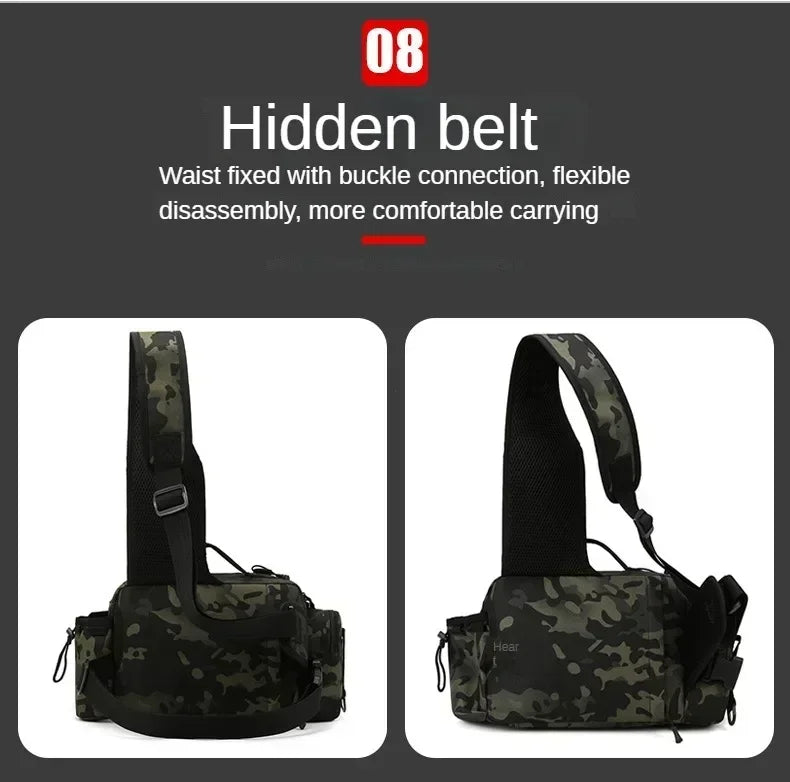 Ba lô Đựng Đồ Câu Cá Đa Năng Kèm Hộp & Giá Đỡ Cần