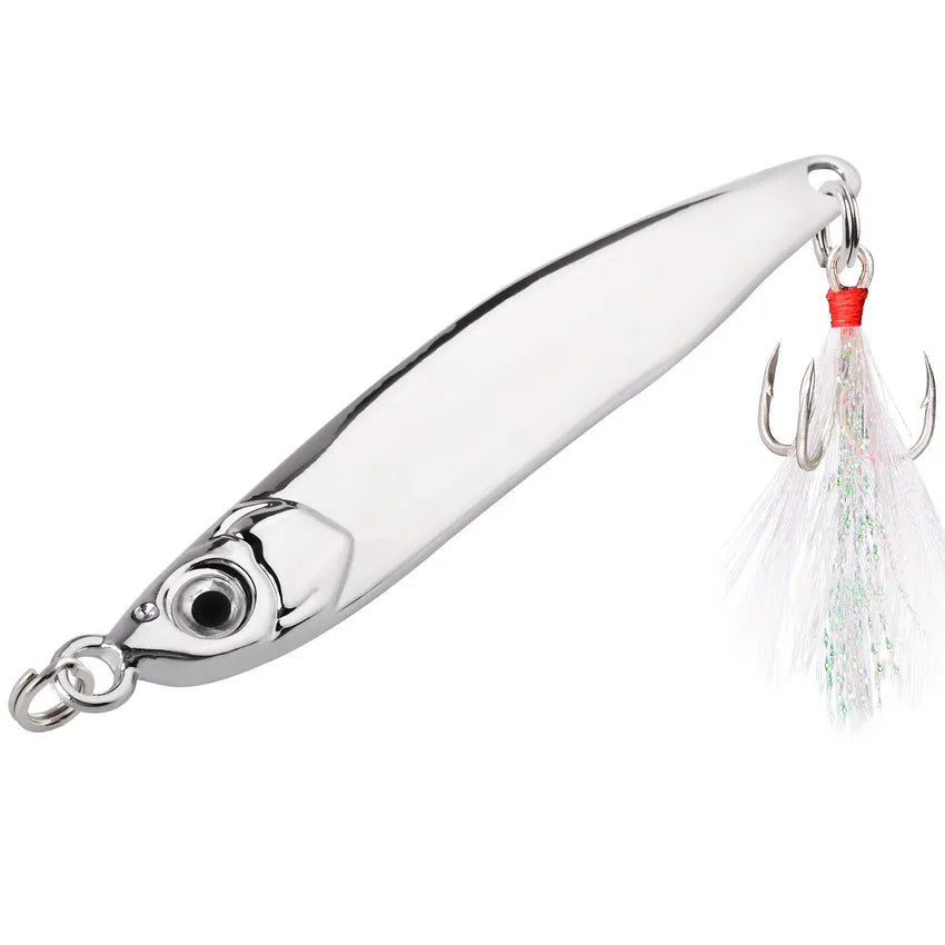 12PCS 15g 20g 40g 60g 80g Micro Jig S Shape Shore Casting Jigging Spoon Set Slow Metal Jig Hard Bait Carp Fishing Lures Hooks