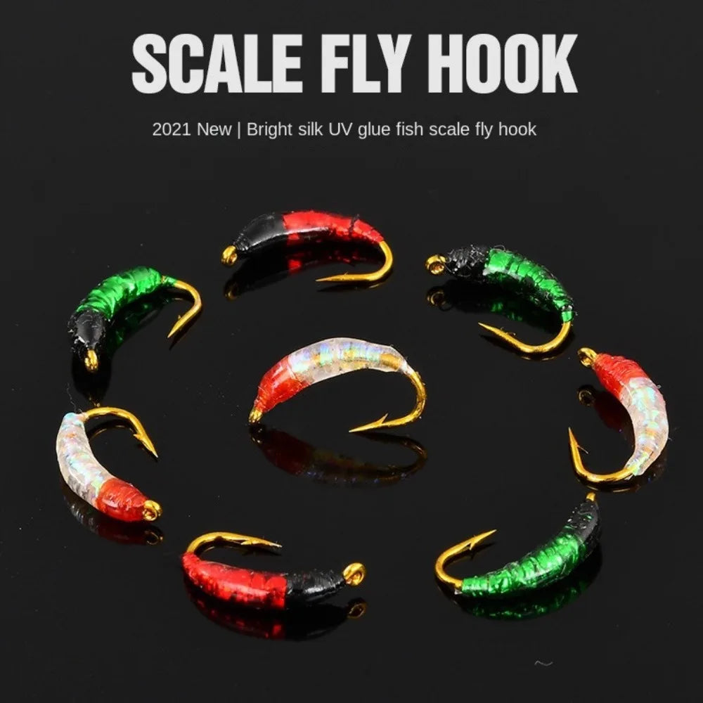 Mồi Câu Ruồi 5 Món - Sắc Màu Nhân Tạo Bionic Fly