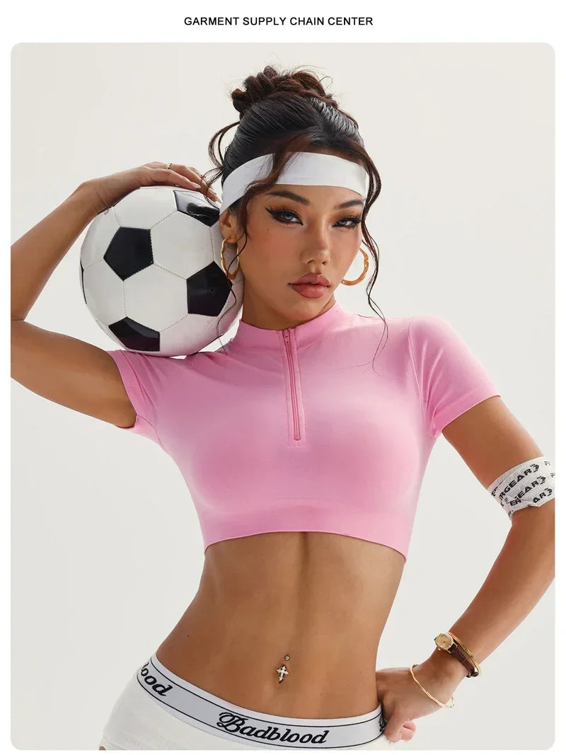 Áo Tập Nữ Zippy Seamless Crop - Thể Thao & Yoga - Daisan Mart