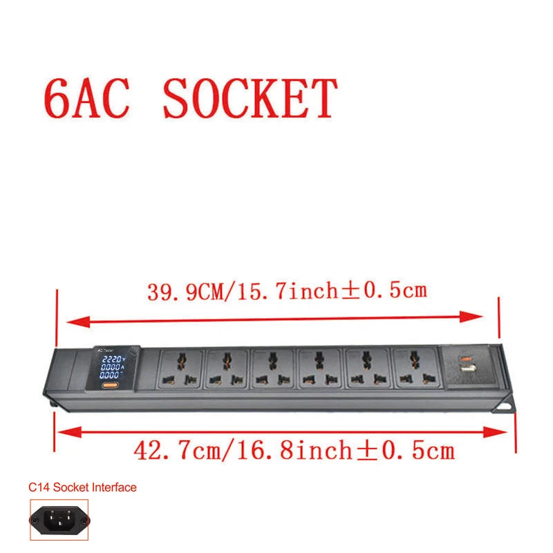 Ổ Cắm PDU Đa Năng 10A Có Đo Điện Áp & USB TPC
