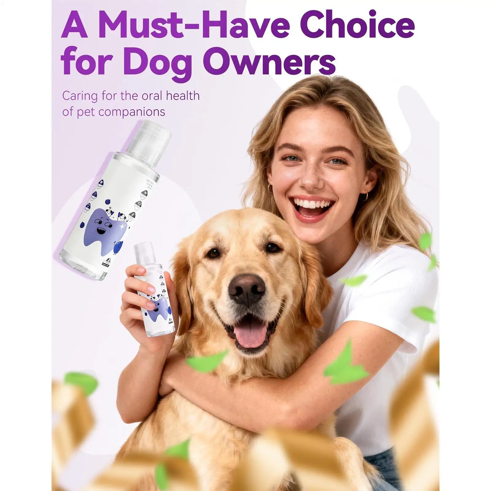 Natural Dog Mouthwash 200ml Effectively Eliminates Bad Odors