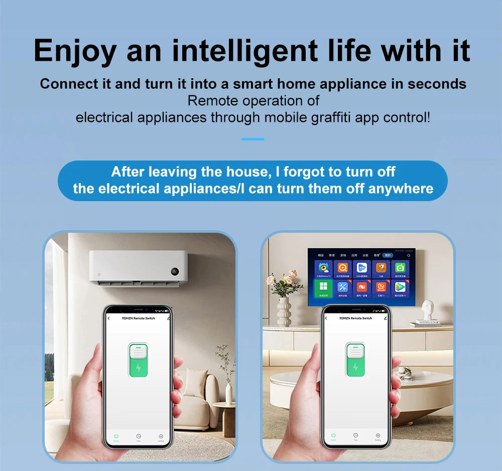 TOMZN Zigbee 63A Smart Switch Energy Meter kWh Metering Monitoring Circuit Breaker Timer Relay MCB TUYA smartlife protection