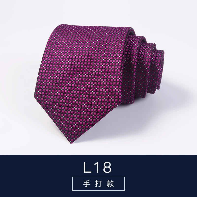 Cà Vạt Lụa Tơ Tằm Nam Cao Cấp Họa Tiết Sọc 8CM