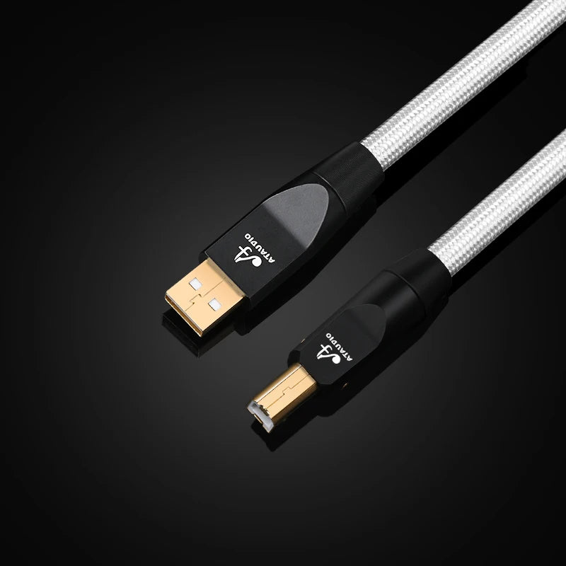 Hifi Upgrade USB Audio Cable Type A to Type B, A-C,C-B, C-C USB Cable OCC Shielded Audio Cable for DAC