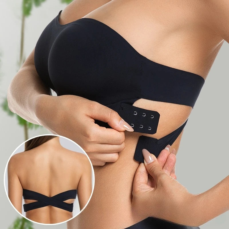 Women's Wireless Push-Up Bra Enhances Smooth Back Beauty