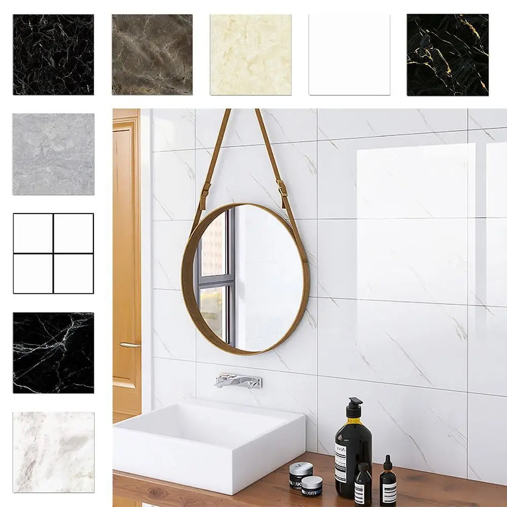 DIY 3D Self Adhesive Tiles Floor Stickers Moisture-proof Anti-collision Imitation Ceramic Wall Sticker Waterproof DIY Wallpaper