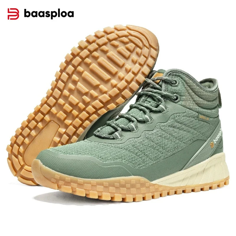 Giày Boot Nữ Baasploa Lót Lông Ấm Chống Trượt, Chống Nước