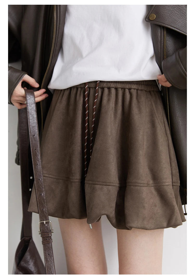 Chân Váy Nữ CHIC VEN Dáng Chữ A Hoa Retro Xuân Thu