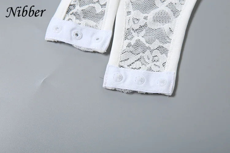 Nibber Patchwork Woman Bodysuit Sling Off Sleeves Skinny Backless Personality Chick Versatile Atmosphere Fashionable Outfits