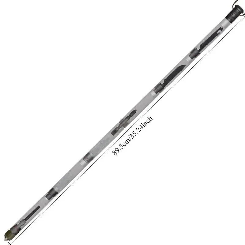 Foldable Aluminum Alloy Multi-Functional Hiking Stick