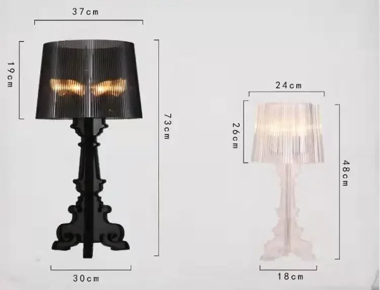 Bóng Đèn Bàn Baroque Trong Suốt - Sáng Tạo Hiện Đại