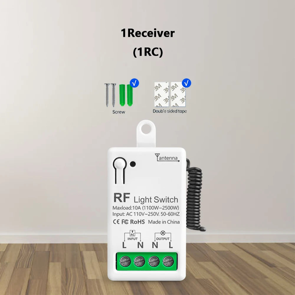 Mini 433MHz RF Remote Control Switch for LED Lights