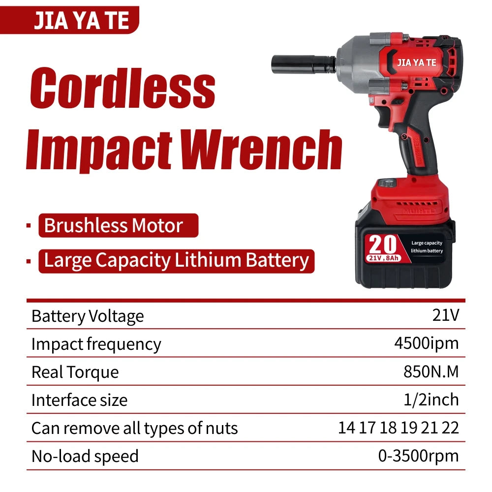 Máy vặn vít lực lớn không chổi than 850N.m dùng pin 21V - Daisan Mart