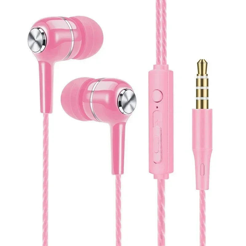 3.5mm HiFi Sound In-Ear Headphones with Mic Sports