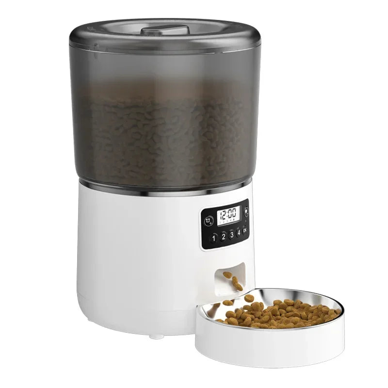 Pet Feeder Automatic Quantitative 4L Grain Storage Bucket Electric Intelligent Feeding Integrated Cat and Dog Feeding Machine - Daisan Mart