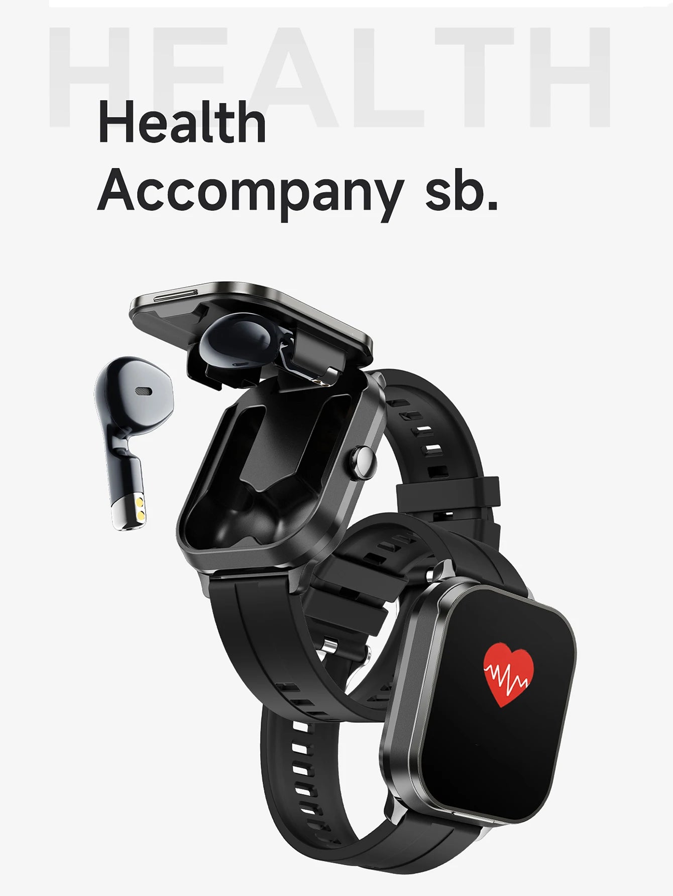 Đồng Hồ Thông Minh Nam 2in1 Gọi Điện, Đo Sức Khỏe