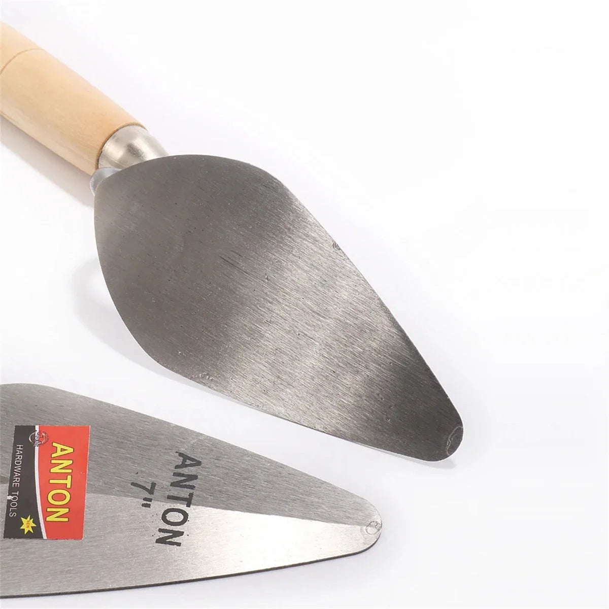 Carbon Steel Plastering Trowel 6 inch 7 inch Pointed Bricklaying Knife Round Wooden Handle Trowel Wall Brick Trowel Mason Tools