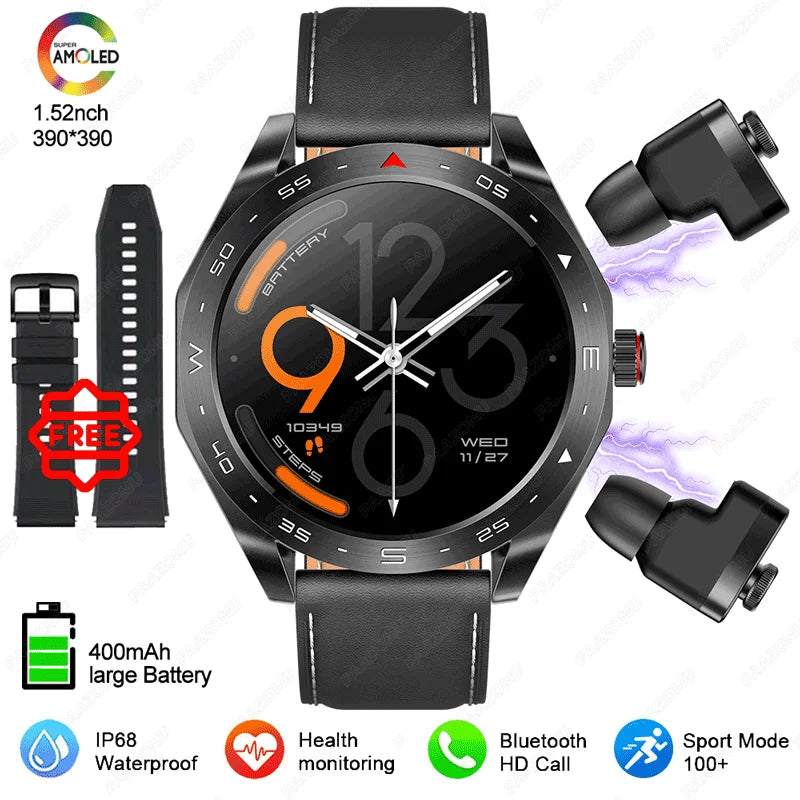 Đồng Hồ Thông Minh 2025 Kèm Tai Nghe TWS Chống Nước