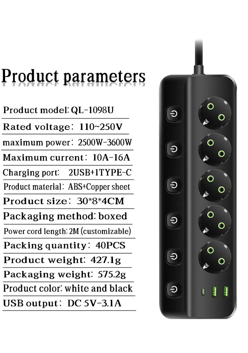 Ổ Cắm Thông Minh Đa Năng USB-C & Điều Khiển Độc Lập - Daisan Mart