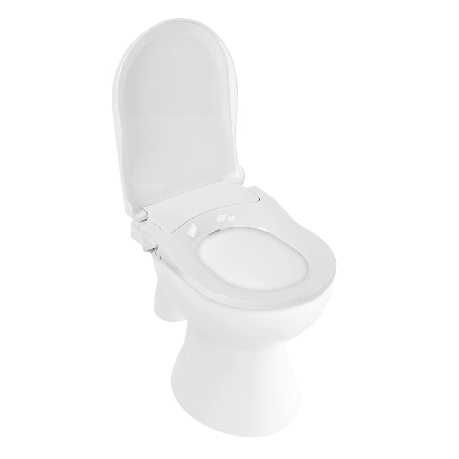 Non-Electric Bidet Toilet Seat White Dual Nozzle System - Bidet with Easy Installation Fits Elongated Toilets - Daisan Mart