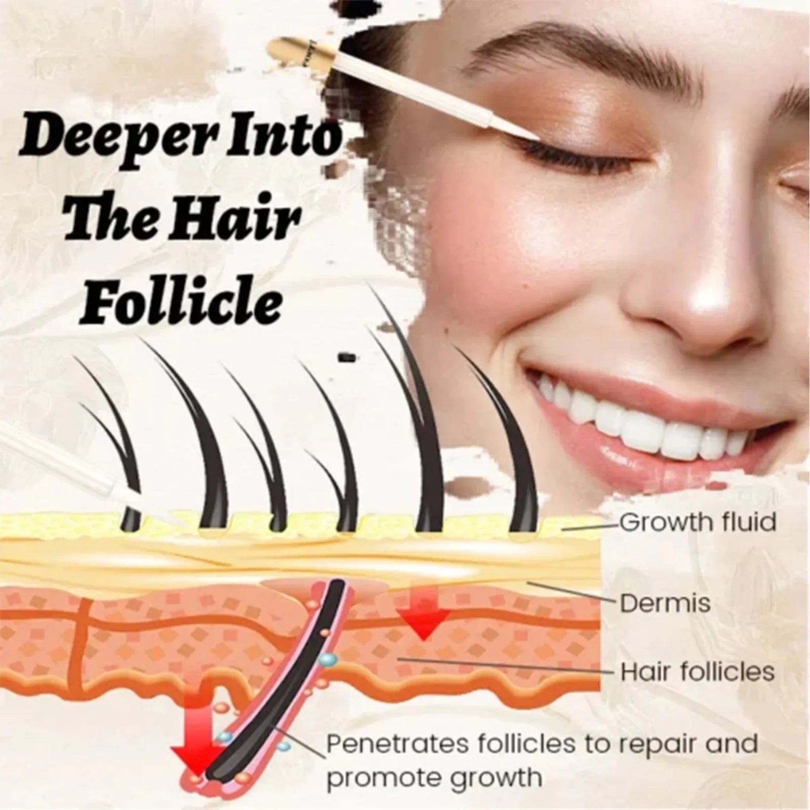 Natural Eyelash Growth Serum, Thick &amp; Curly