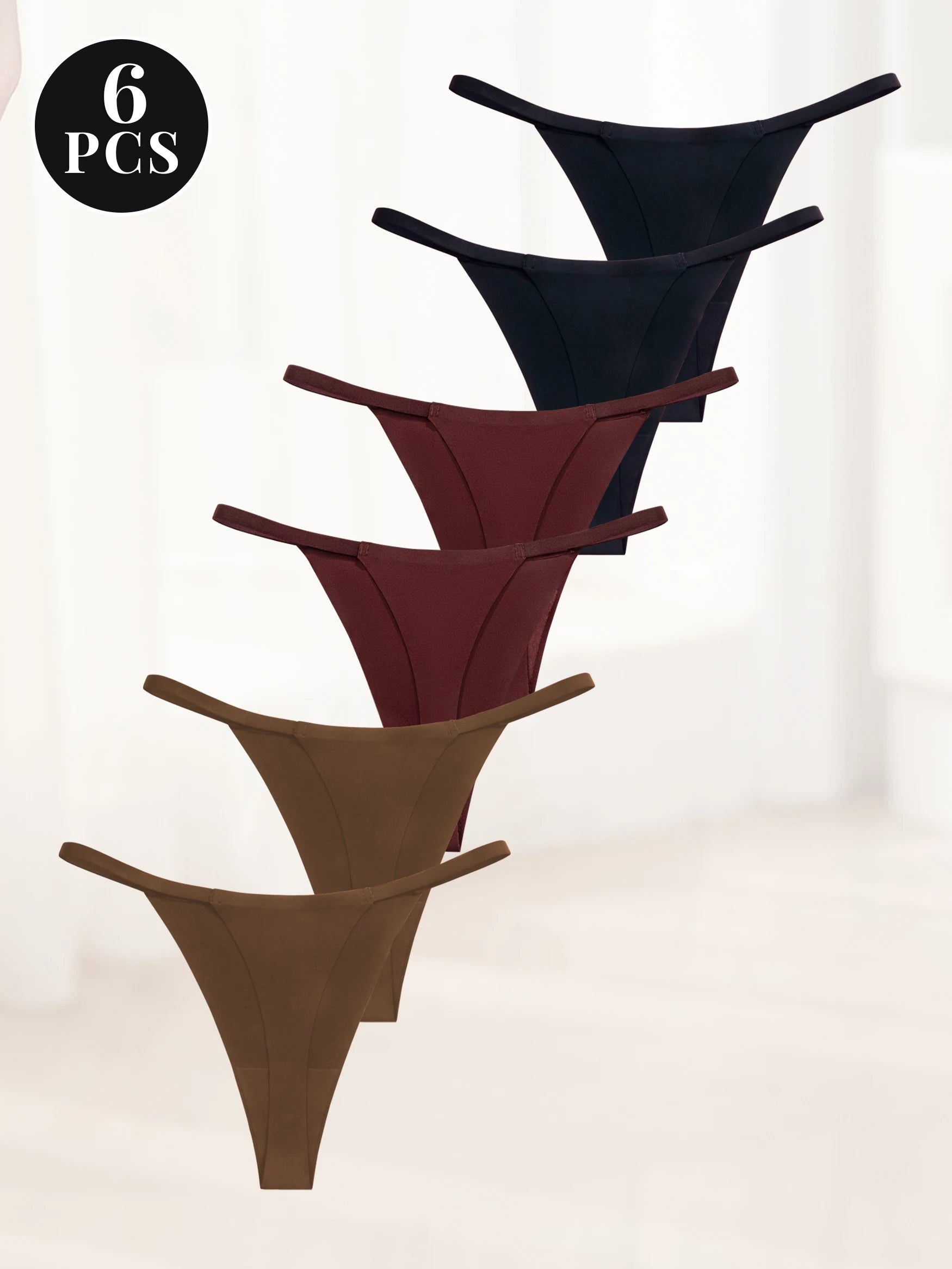 Set of 6 Sexy Seamless Low-Waist Women's Panties