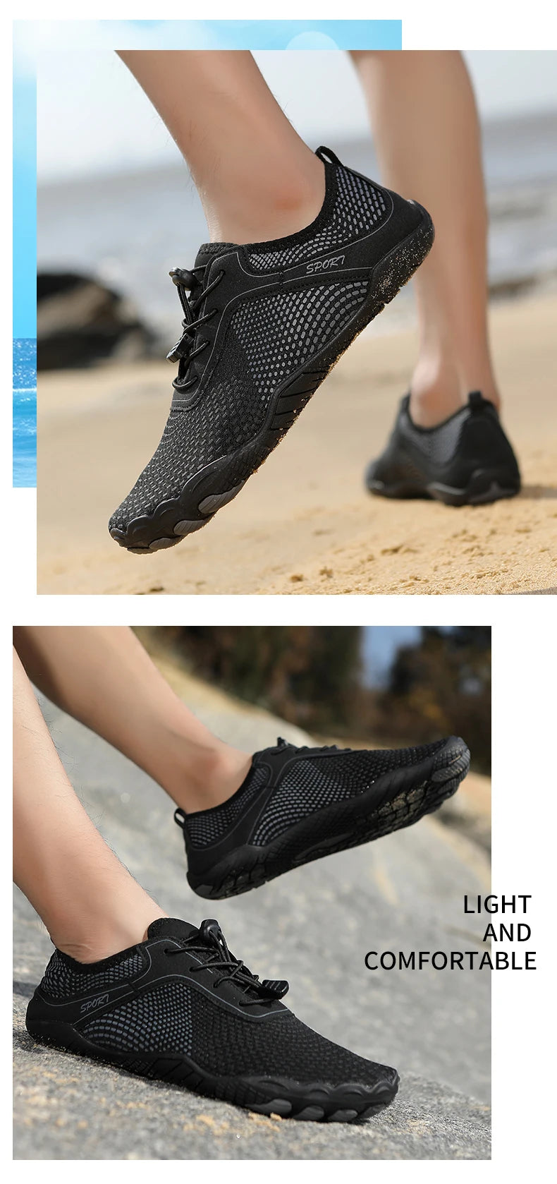 ###Giày Lội Nhanh Khô Chống Trượt Đa Năng Unisex