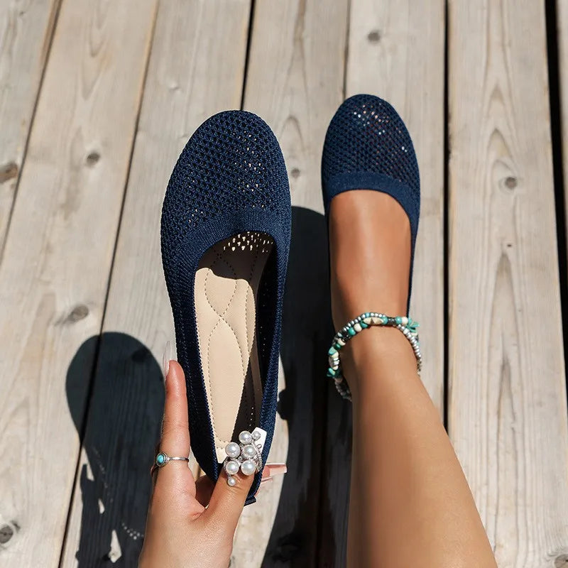 Giày Bệt Nữ Mũi Tròn Êm Ái Thời Trang Năng Động