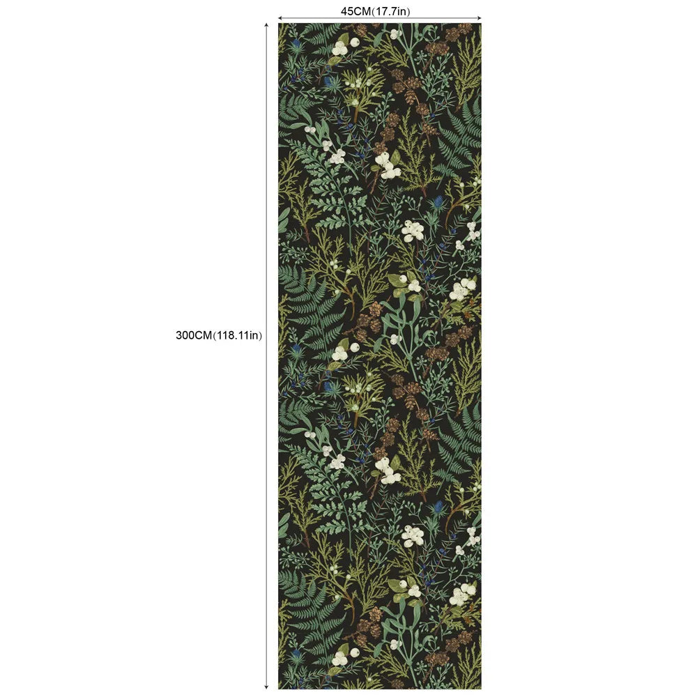 Tropical Rain Forest Peel and Stick Wallpaper White Floral Self Adhesive Removable Leaf Contact Paper For Bedroom Walls Cabinets - Daisan Mart