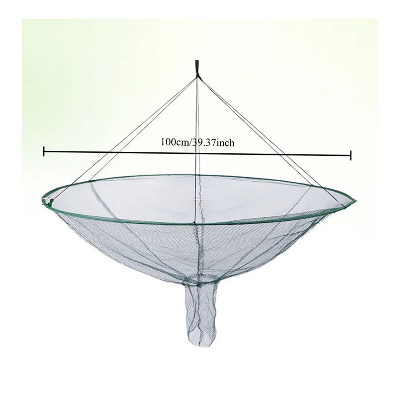 Giỏ Lưới Gấp Tròn - Dụng Cụ Câu Cá Tiện Lợi